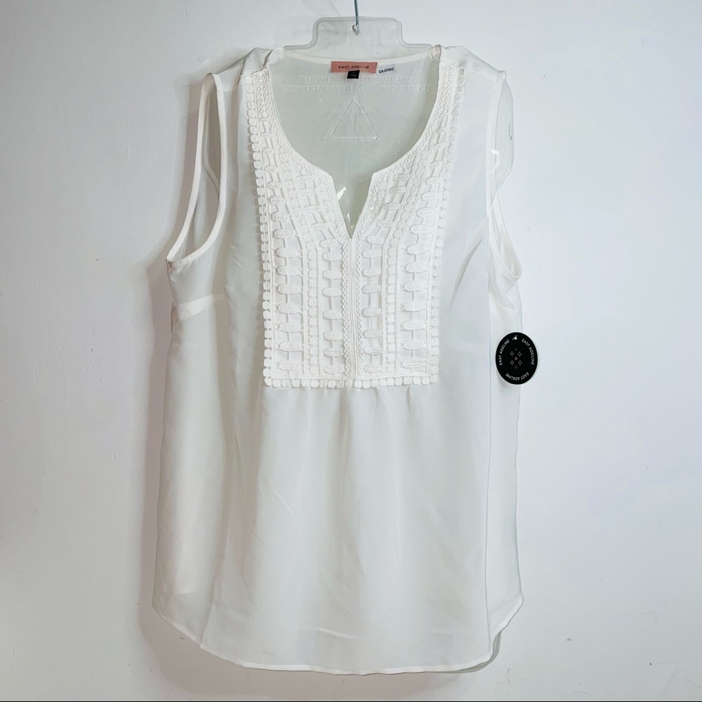 NEW East Adeline Hybrid Swoop/V Neckline Tank Top Blouse Size 1X